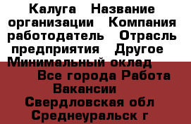 Калуга › Название организации ­ Компания-работодатель › Отрасль предприятия ­ Другое › Минимальный оклад ­ 28 500 - Все города Работа » Вакансии   . Свердловская обл.,Среднеуральск г.